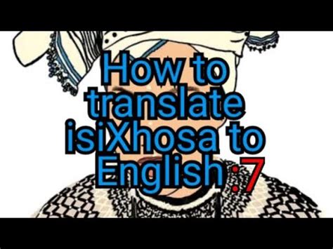 english to isixhosa translation.